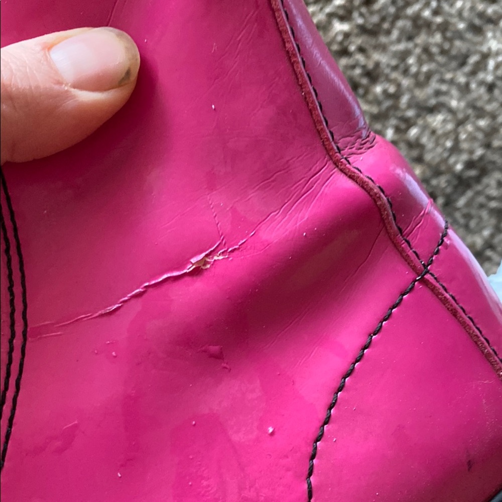 Dr. Martens Hot Pink Patent Tall Boots - 9 - Picture 5 of 6
